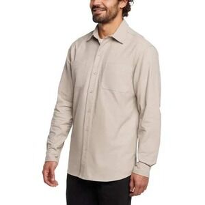 WOOLRICH 100% Cotton Chamois Shirt Sz S Tan Beige Button Front Midweight Top NWT